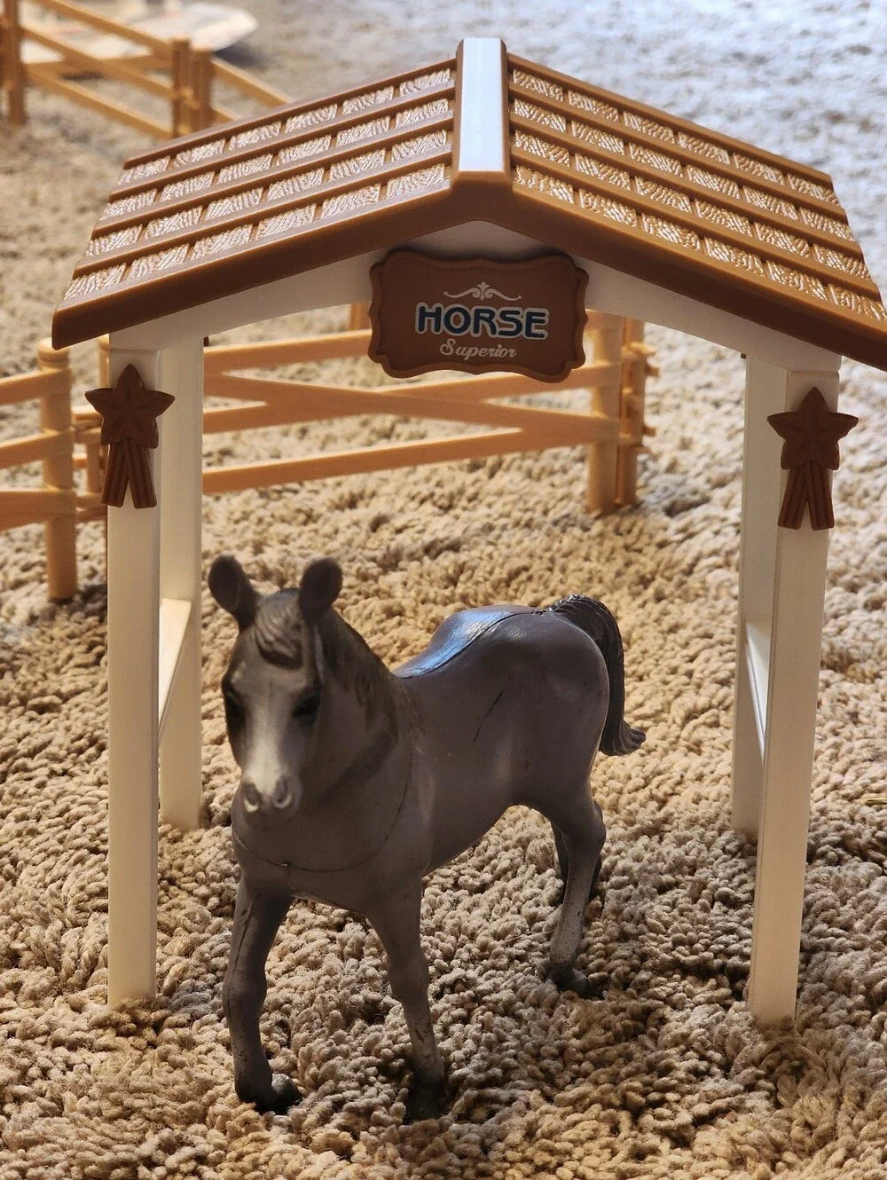 Peagrav Horse Stable Playset Horses & Toy Figure for Boys & Girls, Talking Horse
